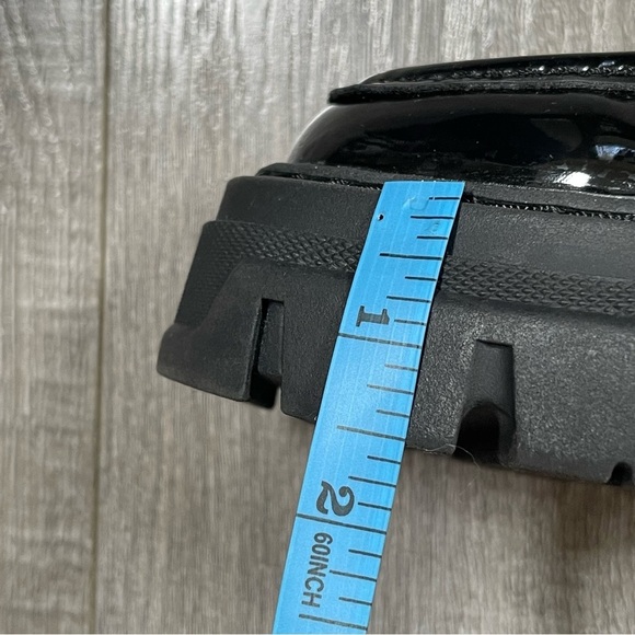 H&M Platform Chunky Black Patent Loafers Size 38 US8 - Picture 13 of 13